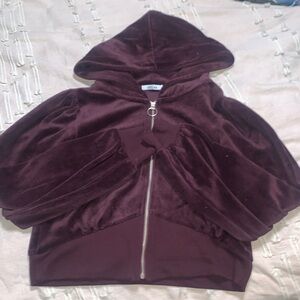 reflex cropped velour jacket